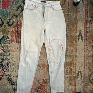 Missguided distressed high rise jeans